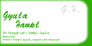 gyula hampl business card